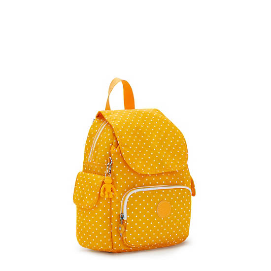 Kipling City Pack Mini Printed Backpack Backpacks Soft Dot Yellow | AU 2023EB